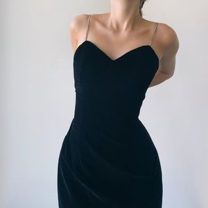 Vintage Velvet Maxi Dress